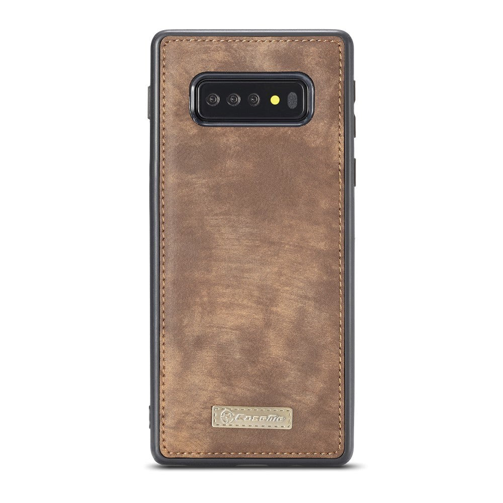 Samsung Galaxy S10+ Plus CASEME Læder Flip Cover m. Pung - Brun