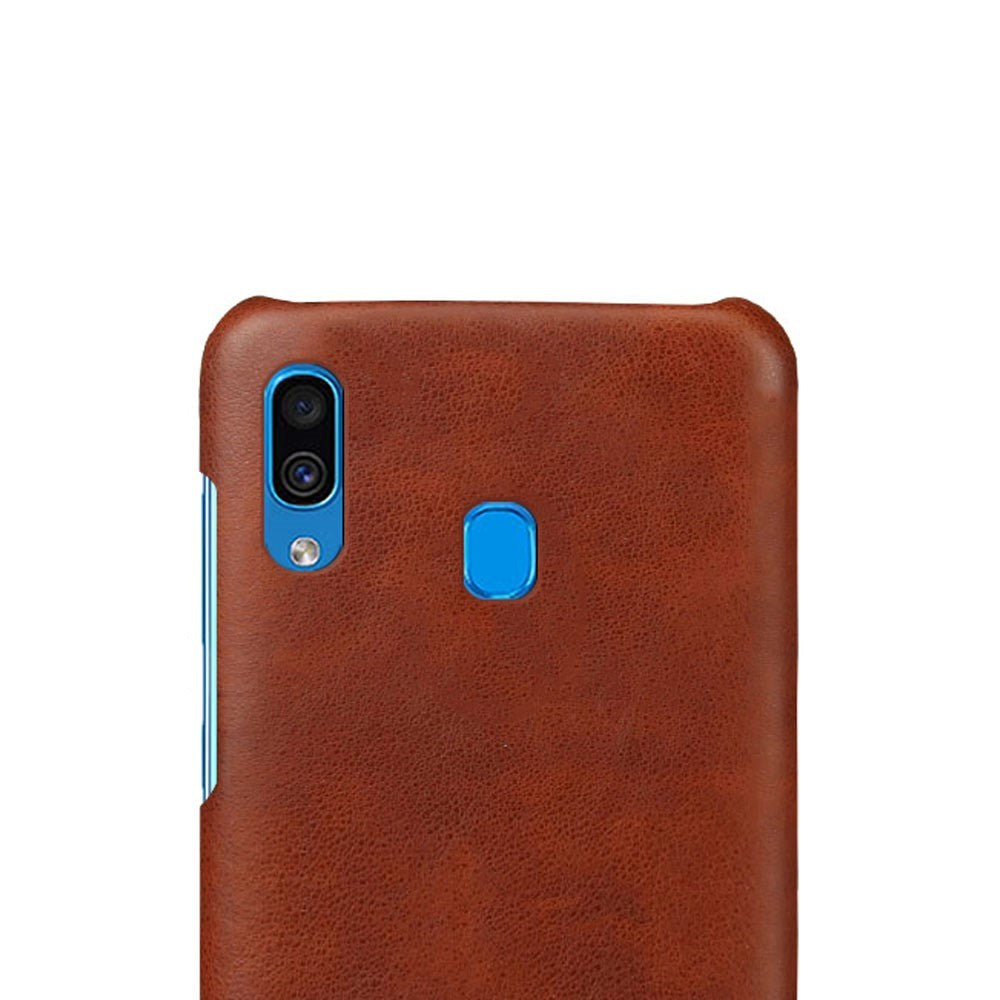 Samsung Galaxy A30 Brun Læderbetrukket Cover