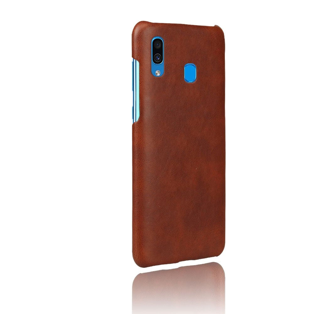Samsung Galaxy A30 Brun Læderbetrukket Cover