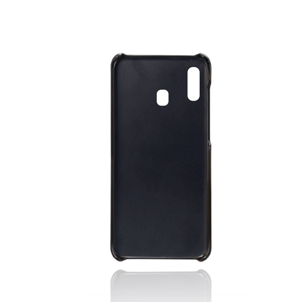 Samsung Galaxy A30 Sort Læderbetrukket Cover m. Kortholder