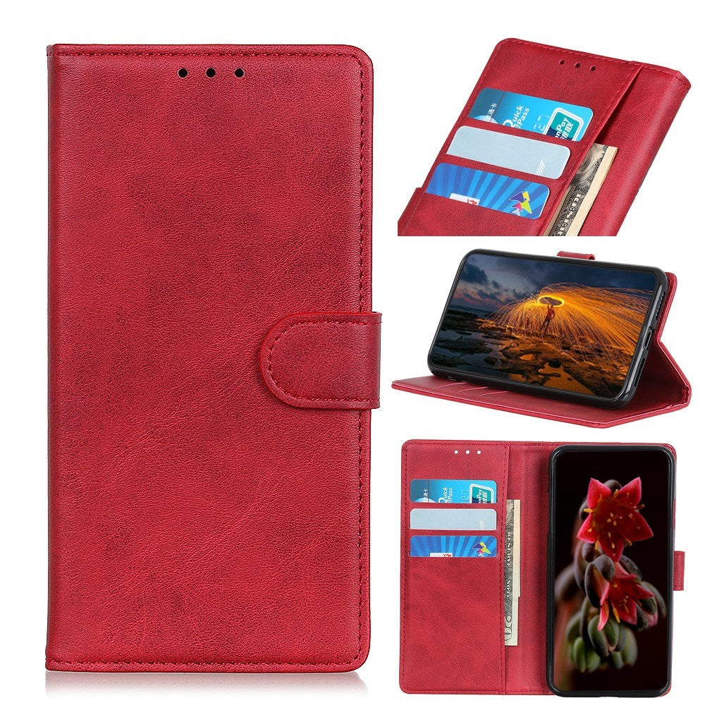 EIDERWOOD - Samsung Galaxy A30s / A50 - Kunstlæder Flip Cover m. Kortholder & Ståfunktion - Rød