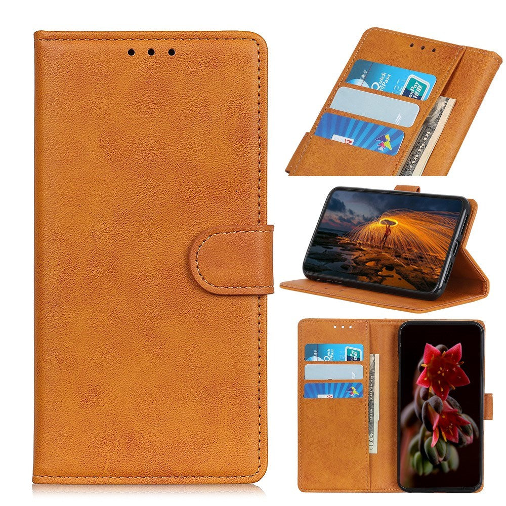 EIDERWOOD - Samsung Galaxy A30s / A50 - Kunstlæder Flip Cover m. Kortholder & Ståfunktion - Brun