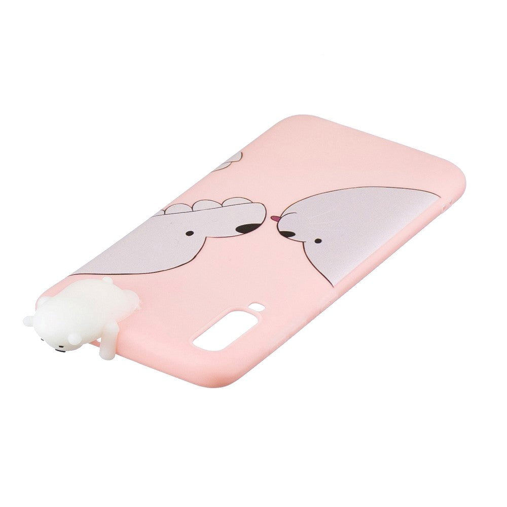 Samsung Galaxy A70 Fleksibelt Plastik Cover 3D Bjørne