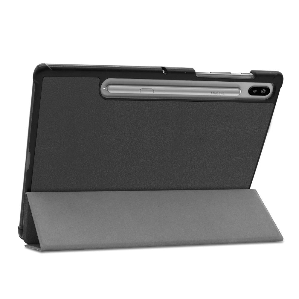 Samsung Galaxy Tab S6 Læder Cover m. Stand - Sort