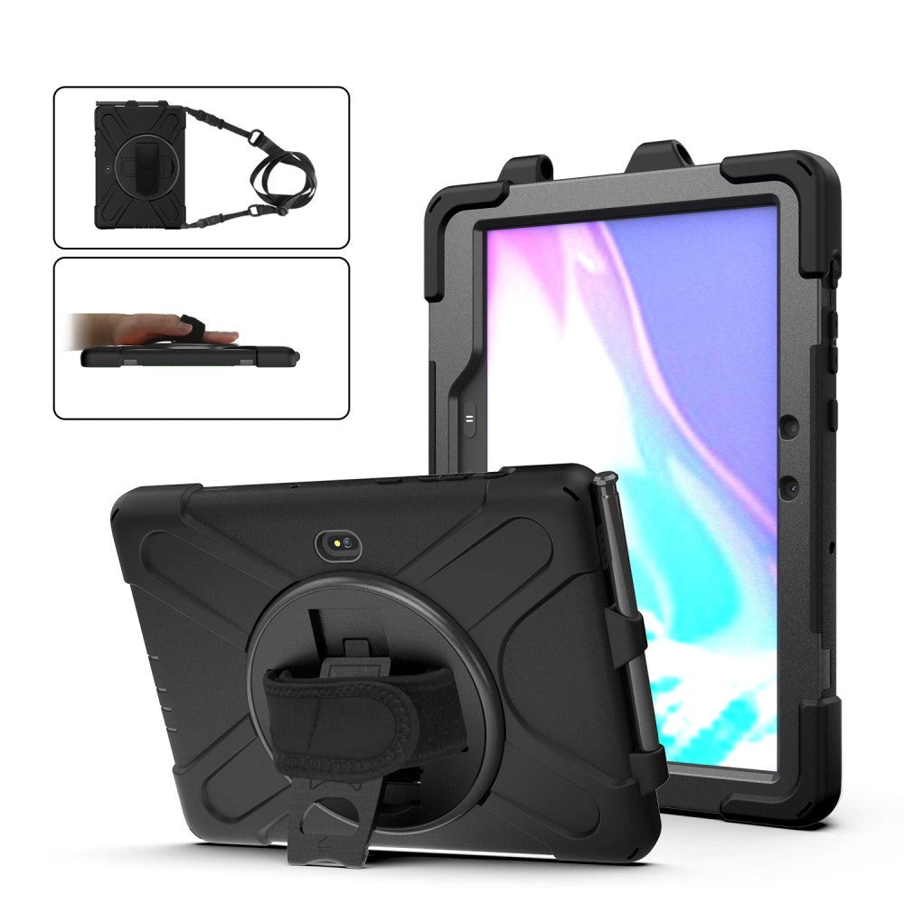 Samsung Galaxy Tab Active Pro Håndværker Case m. 360⁰ Fod & Skulderstrop - Sort