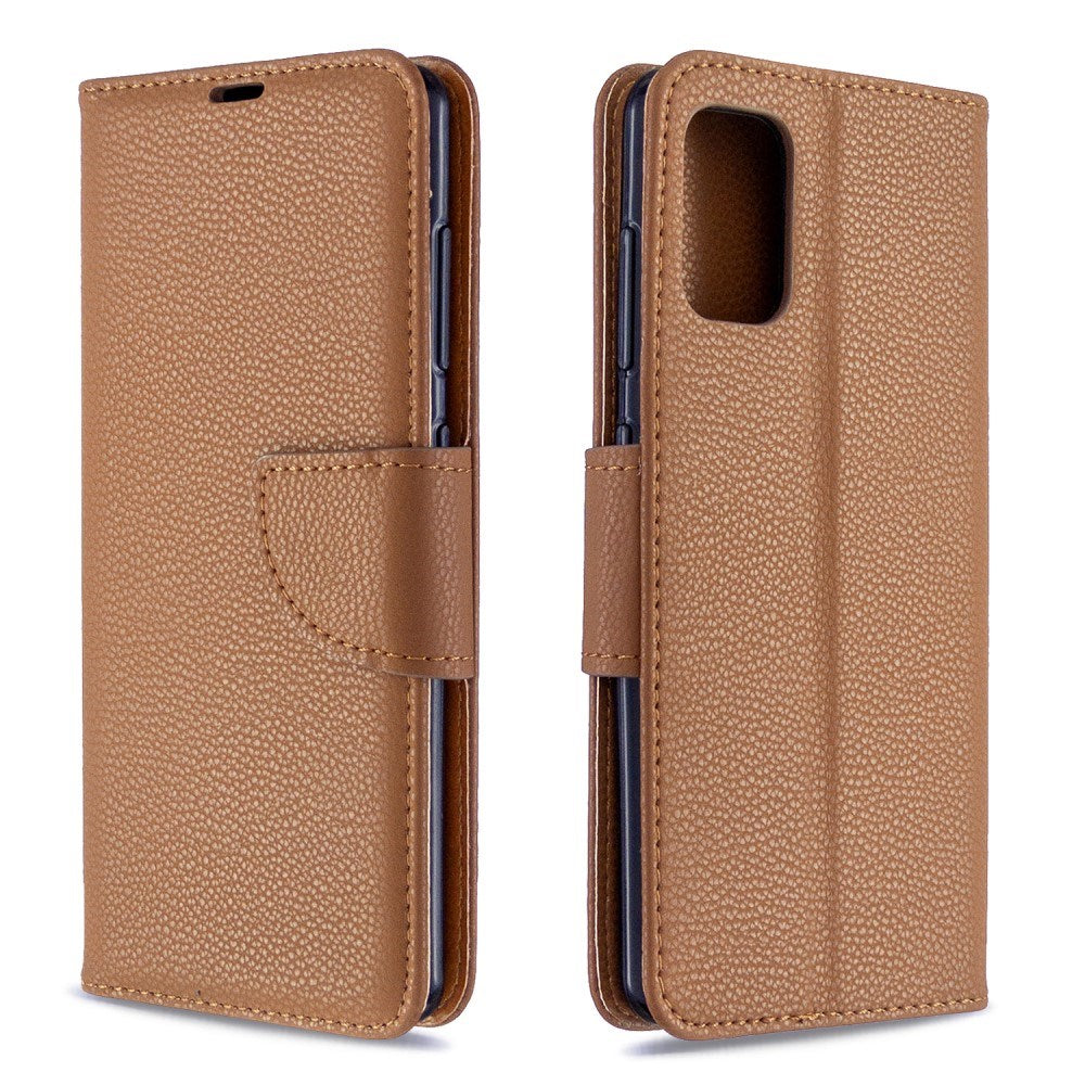 EIDERWOOD - Samsung Galaxy A41 - Kunstlæder Flip Cover m. Kortholder & Ståfunktion - Brun