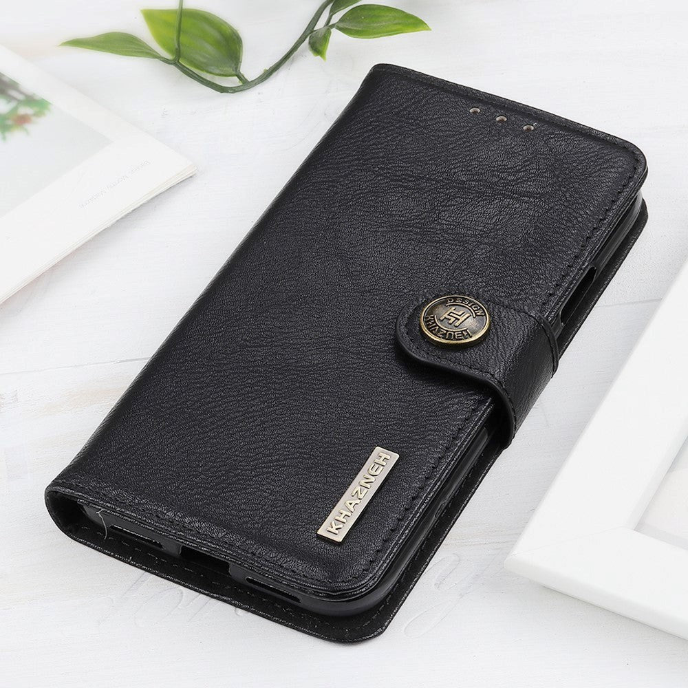 Samsung Galaxy S20 FE / S20 FE (5G) KHAZNEH Læder Flip Cover m. Kortholder - Sort