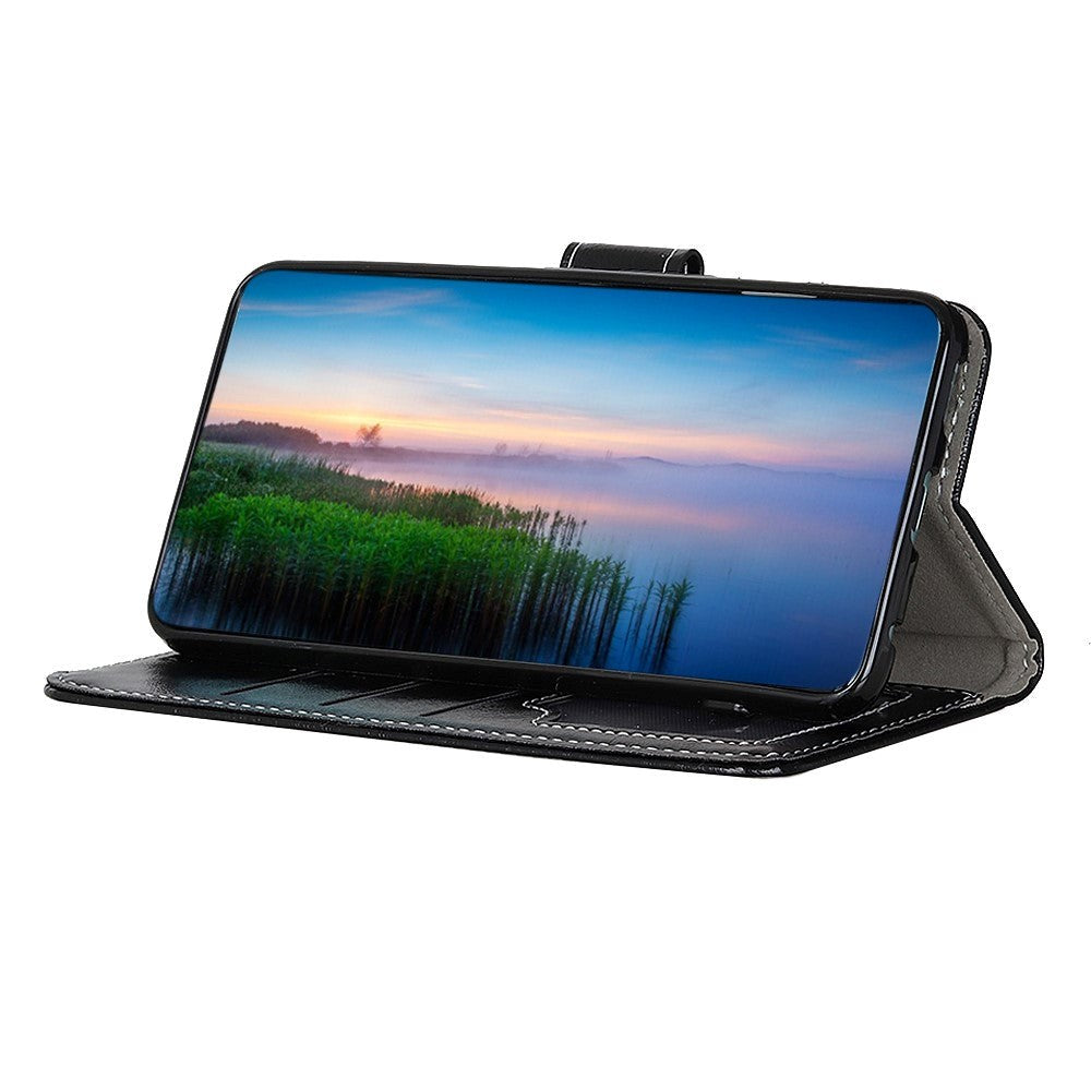 Samsung Galaxy S21 Ultra Minimalistisk Flip Cover m. Kortholder - Sort