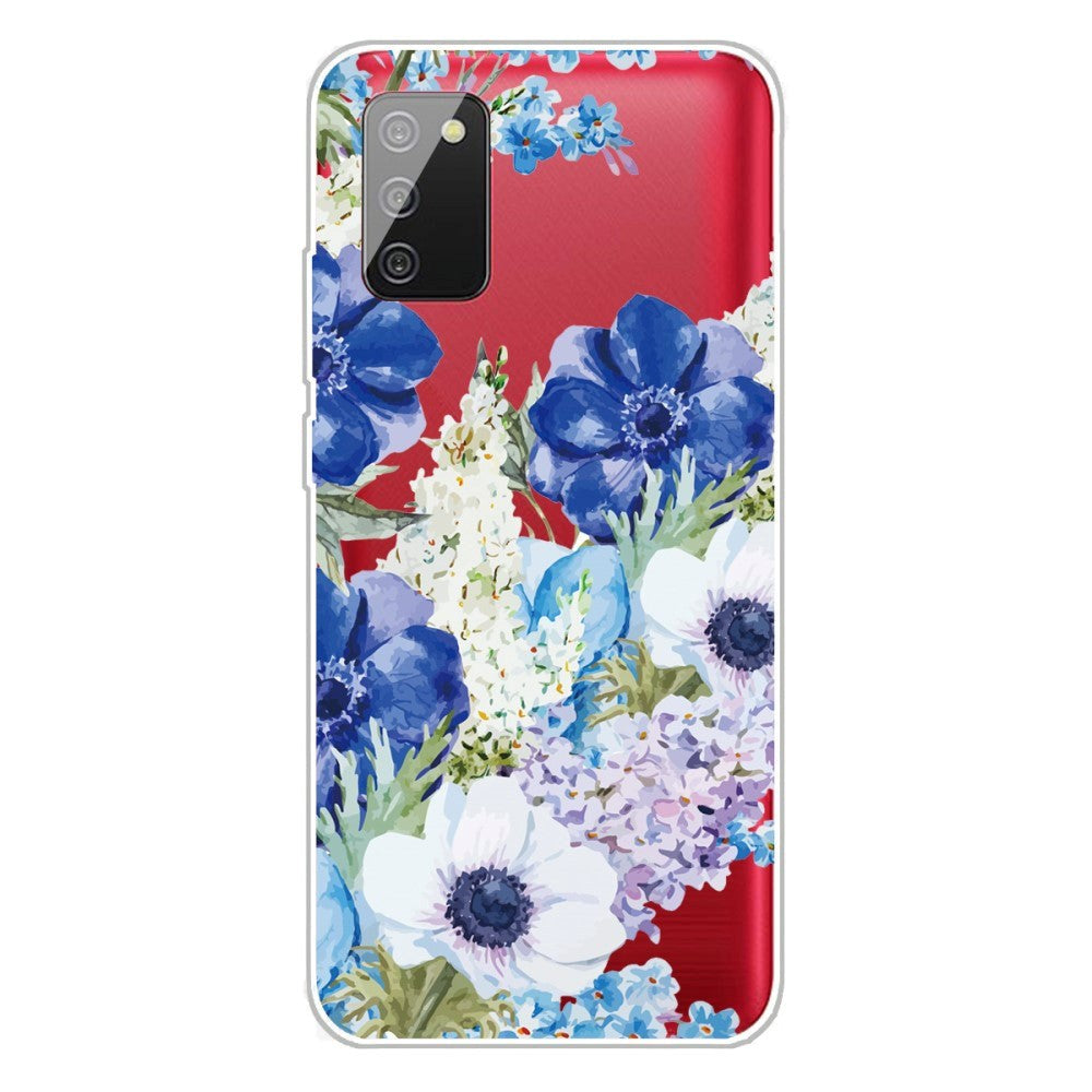 Samsung Galaxy A02s Fleksibel Plastik Cover - Blomster Print
