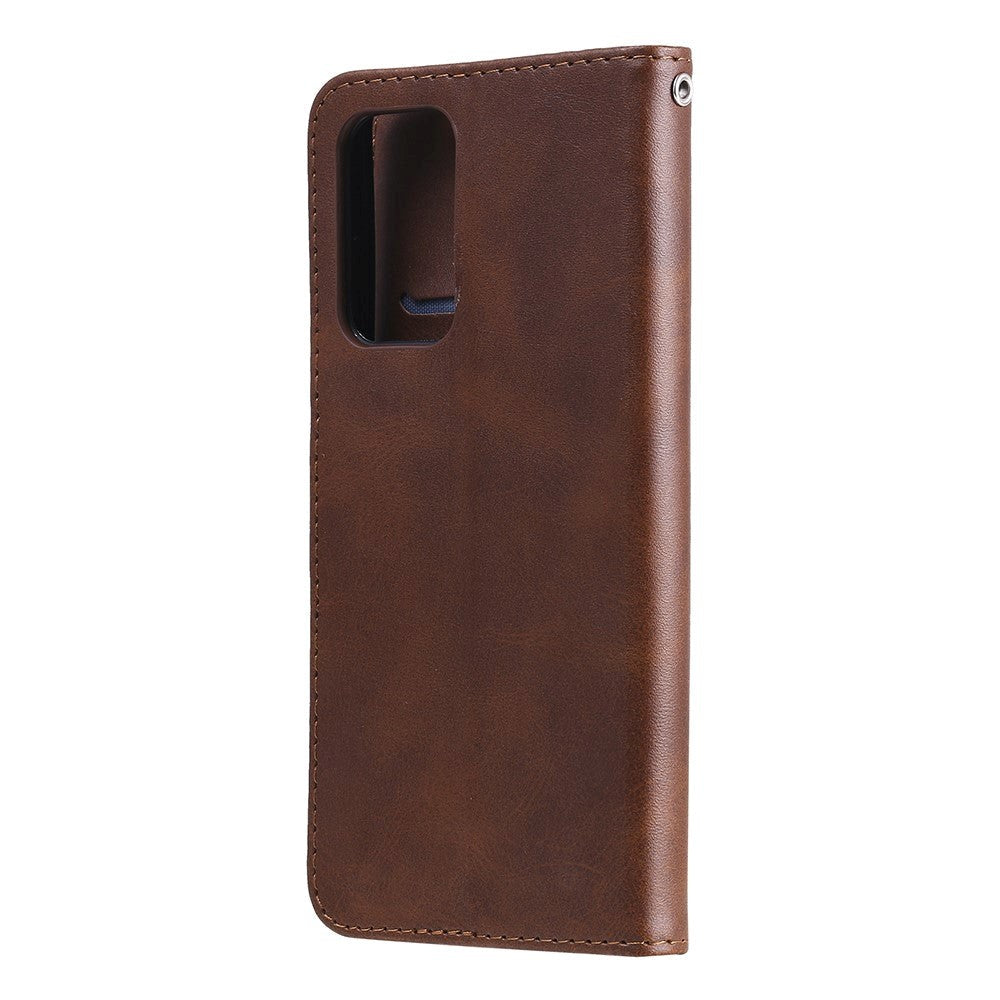 Samsung Galaxy A52 (4G / 5G) Læder Cover m. Lynlåslomme - Brun