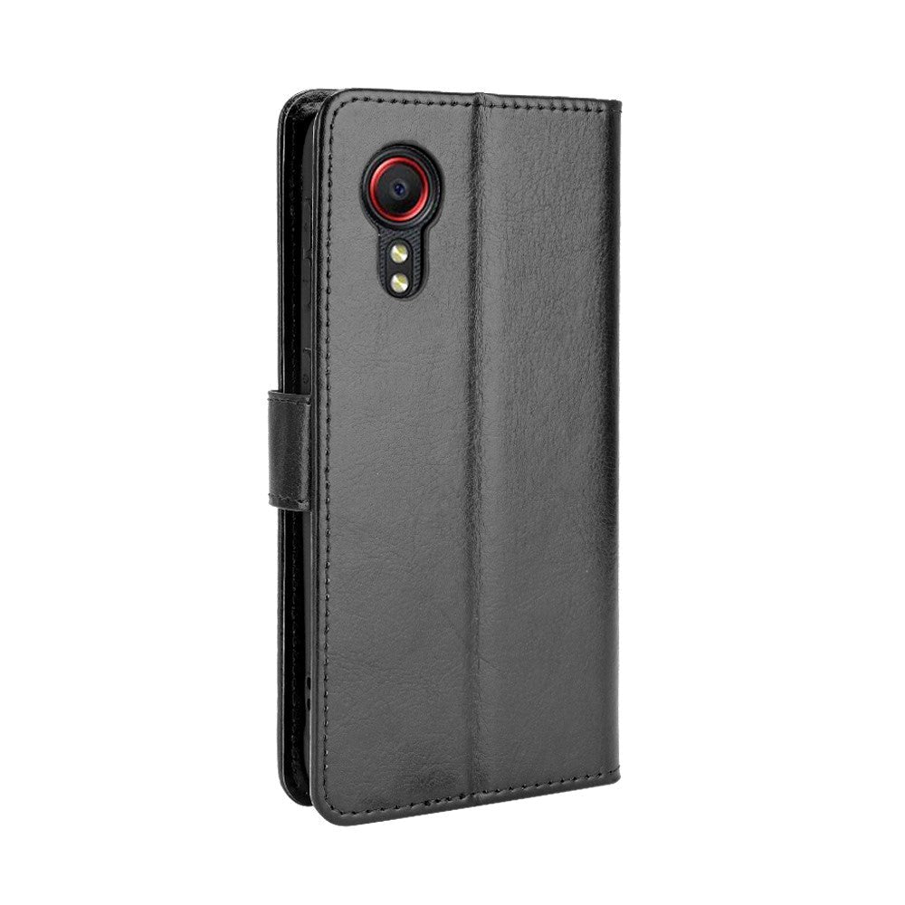 Samsung Galaxy Xcover 5 Neutralt Flip Læder Cover m. Pung - Sort