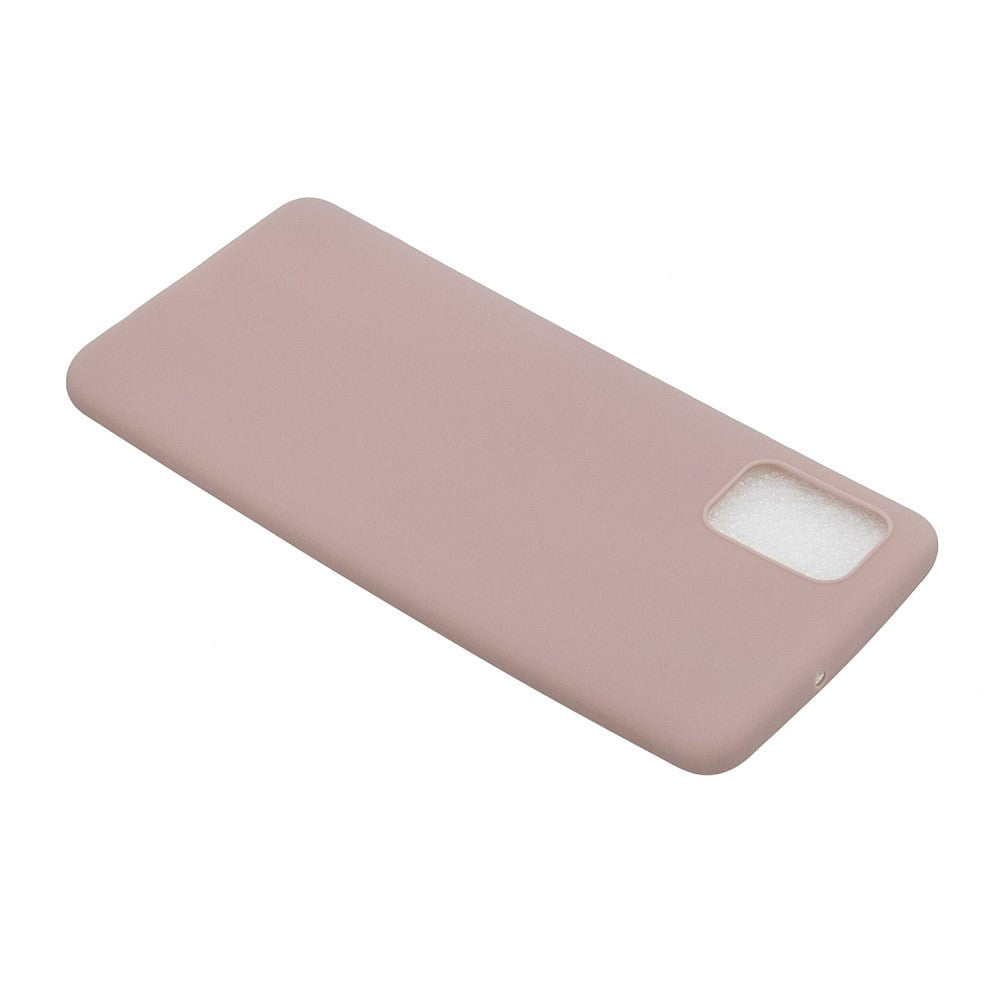 Samsung Galaxy A02s Mat Fleksibelt Bagside Cover - Blush Pink
