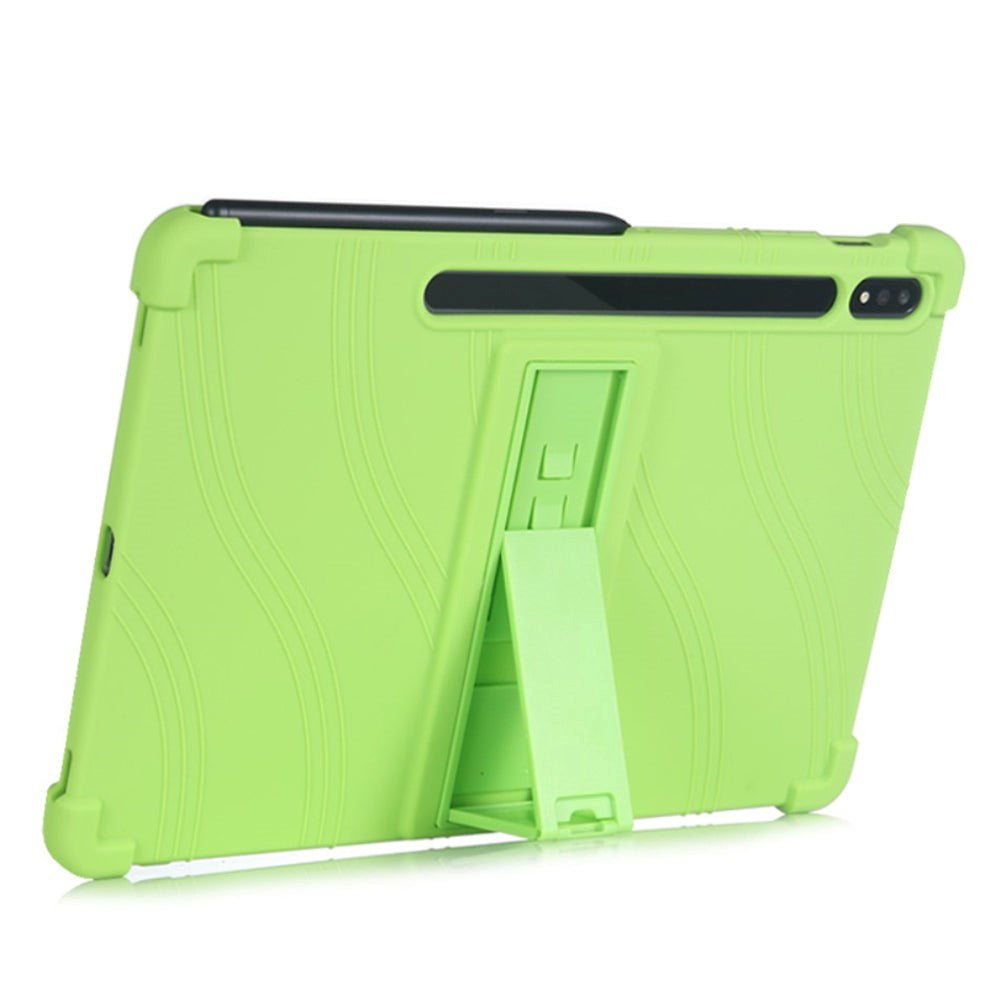 Samsung Galaxy Tab S8 Plus / S7 Plus 12.4" Silikone Cover m. Ståfunktion - Grøn