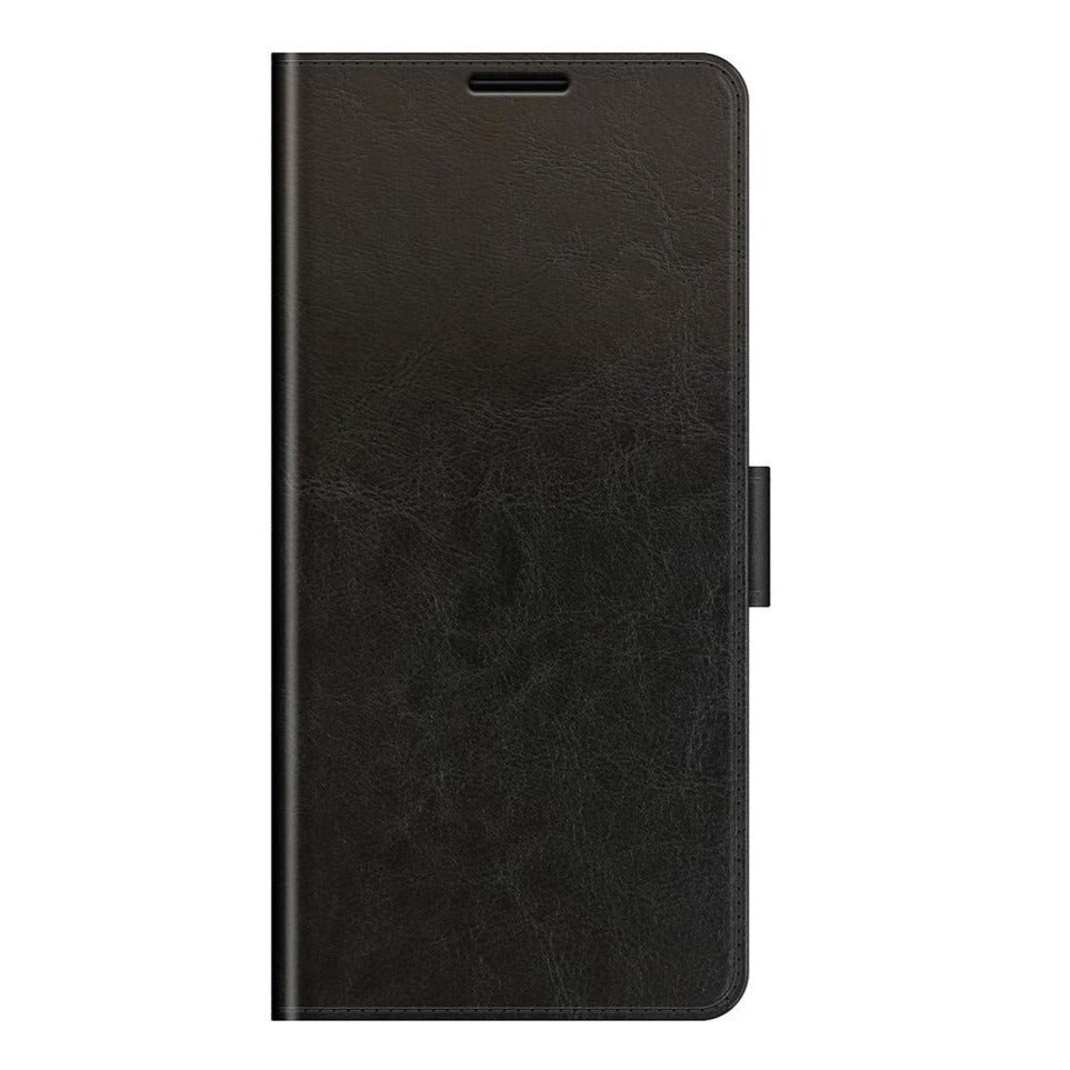 Samsung Galaxy S21 FE (5G) Neutralt Læder Flip Cover m. Pung - Sort