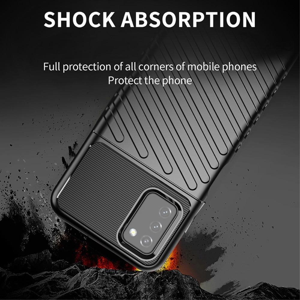 Samsung Galaxy A03s Thunder Series Twill Plastik Bagside Cover - Grøn