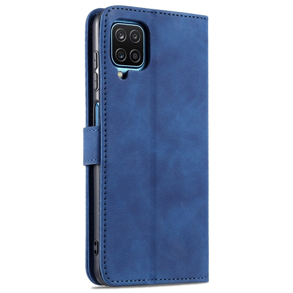 EIDERWOOD - Samsung Galaxy A12 - Kunstlæder Flip Cover m. Kortholder & Ståfunktion - Blå