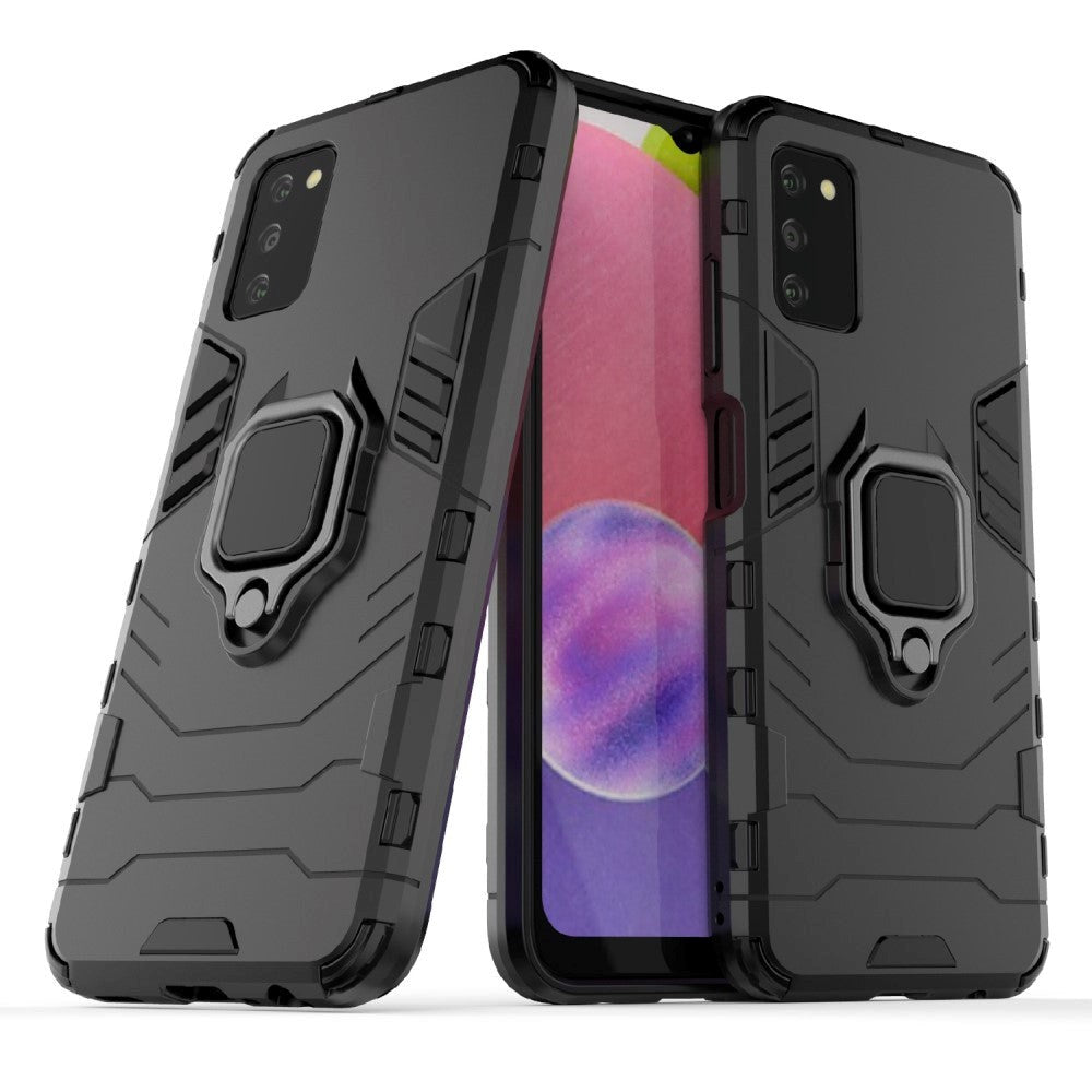 Samsung Galaxy A03s Håndværker Cover m. Kickstand - Sort