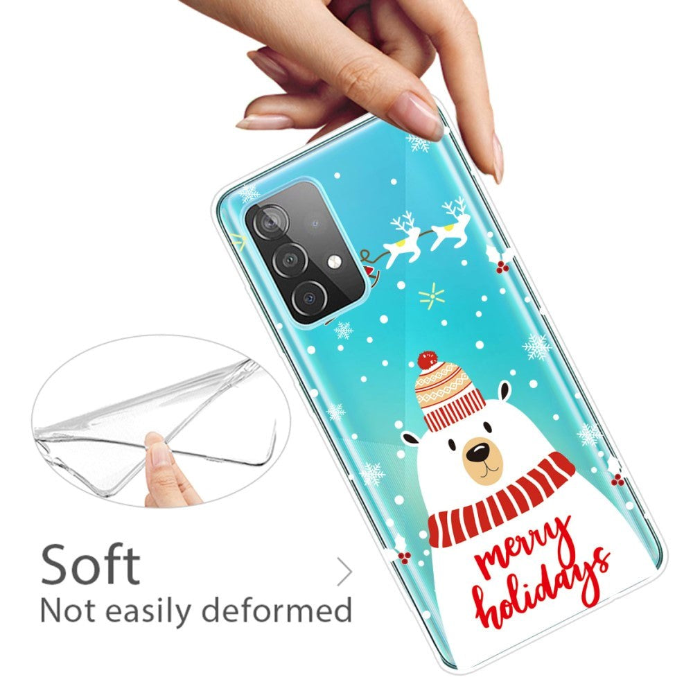 Samsung Galaxy A72 5G / 4G TPU Plast Julecover - Merry Christmas - Isbjørn