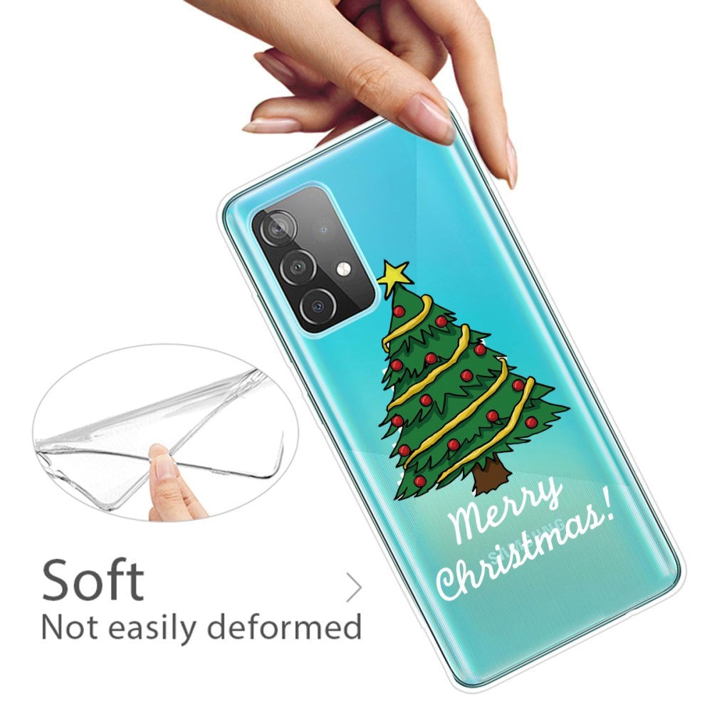 Samsung Galaxy A72 5G / 4G TPU Plast Julecover - Merry Christmas - Juletræ