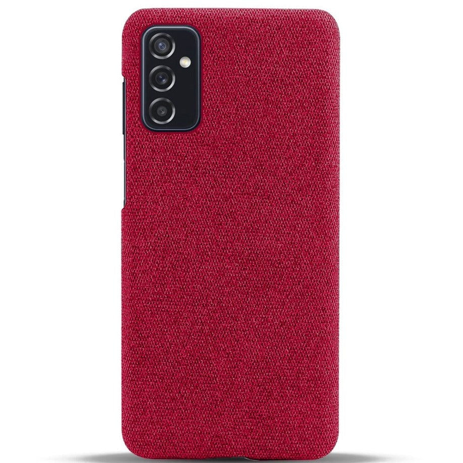 Samsung Galaxy M52 (5G) KSQ Stof Plastik Bagside Cover - Rød