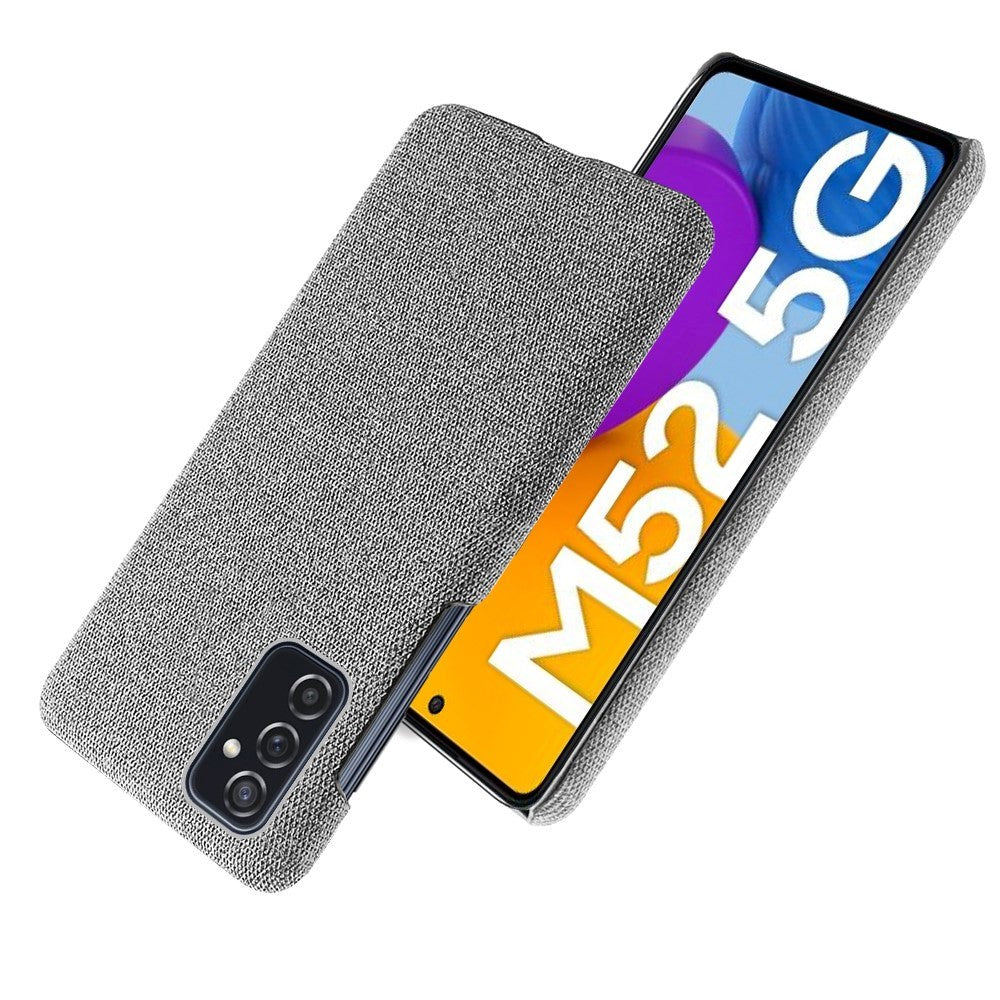 Samsung Galaxy M52 (5G) KSQ Stof Plastik Bagside Cover - Grå