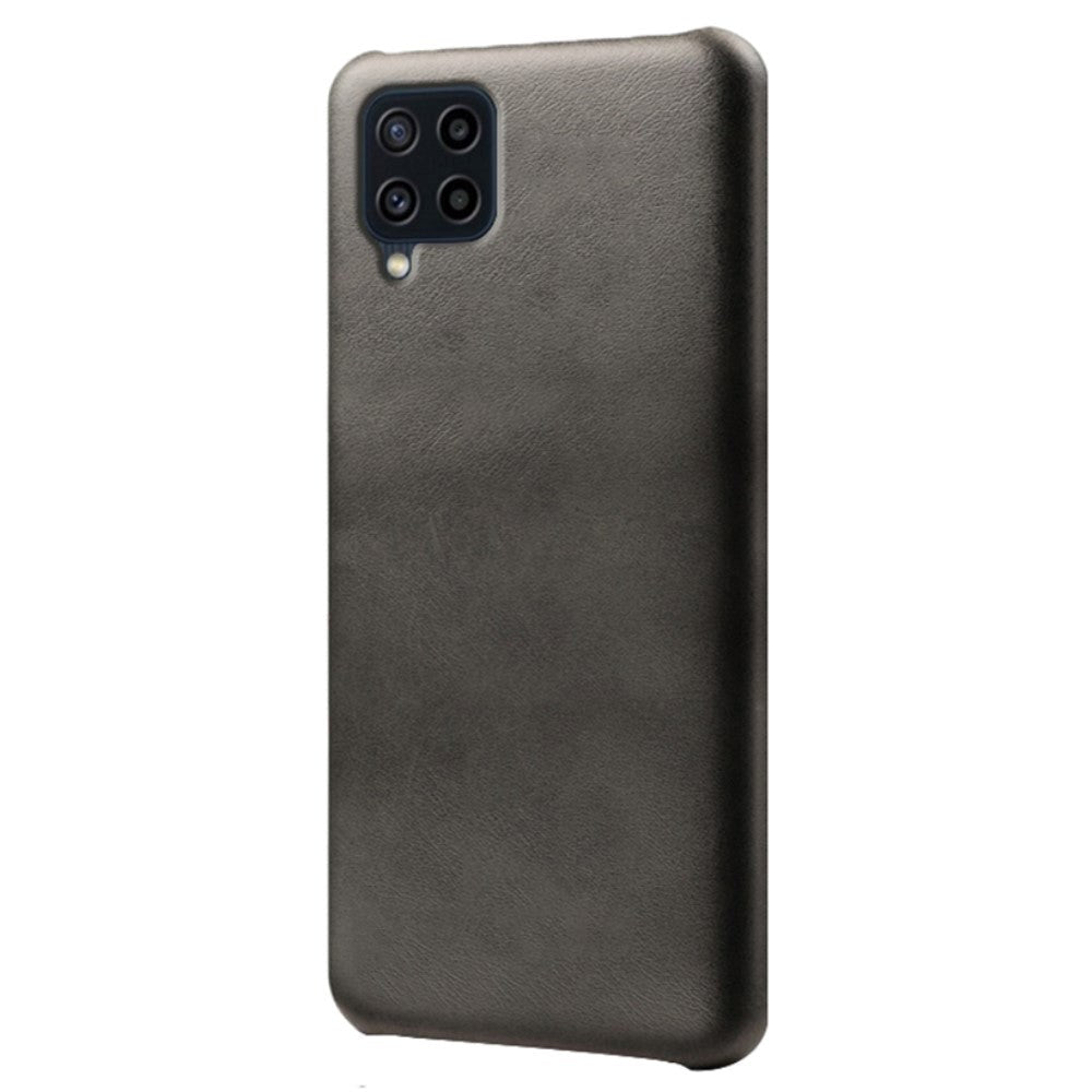 Samsung Galaxy M32 / M22 Kunstlæder Cover - Sort