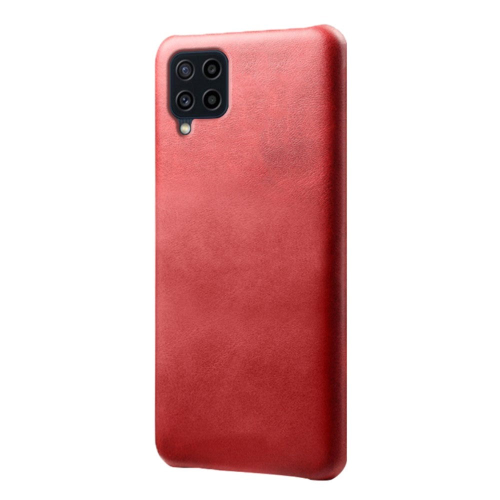 Samsung Galaxy M32 / M22 Læderbetrukket Cover - Rød