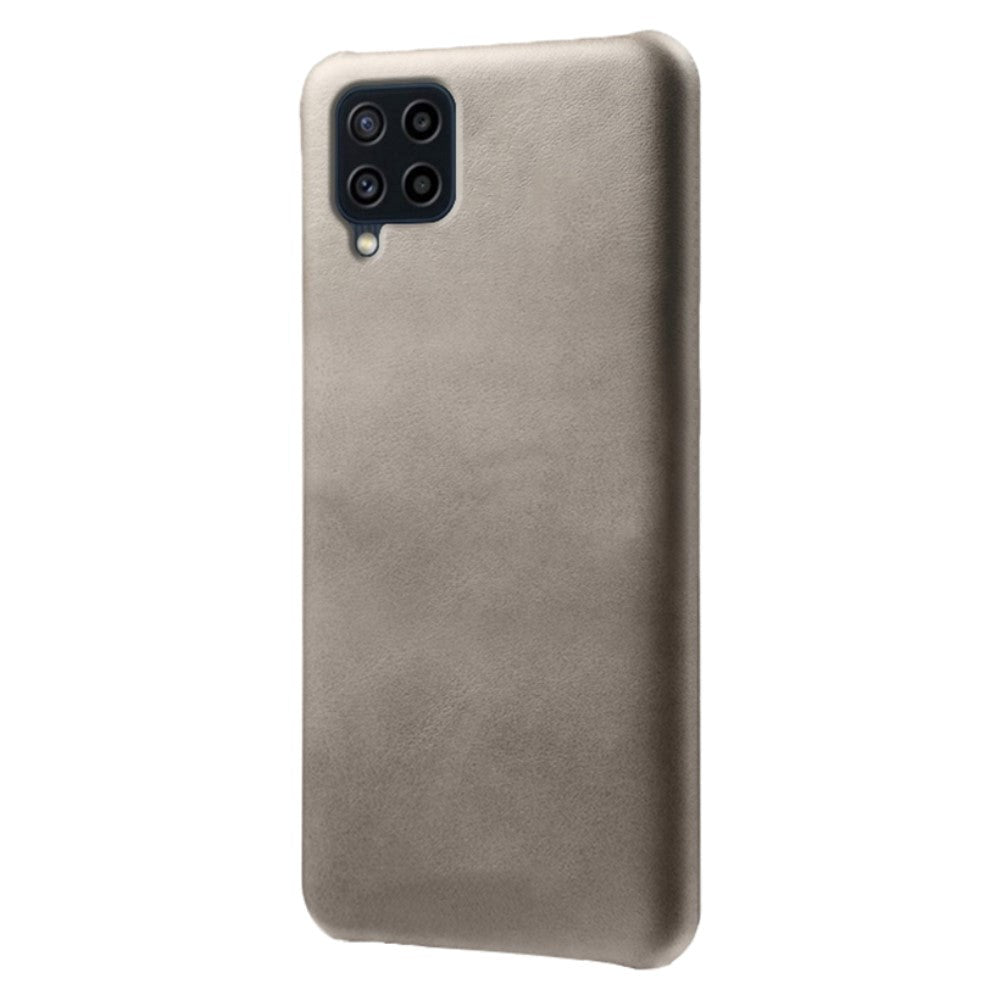 Samsung Galaxy M32 / M22 Læderbetrukket Cover - Grå