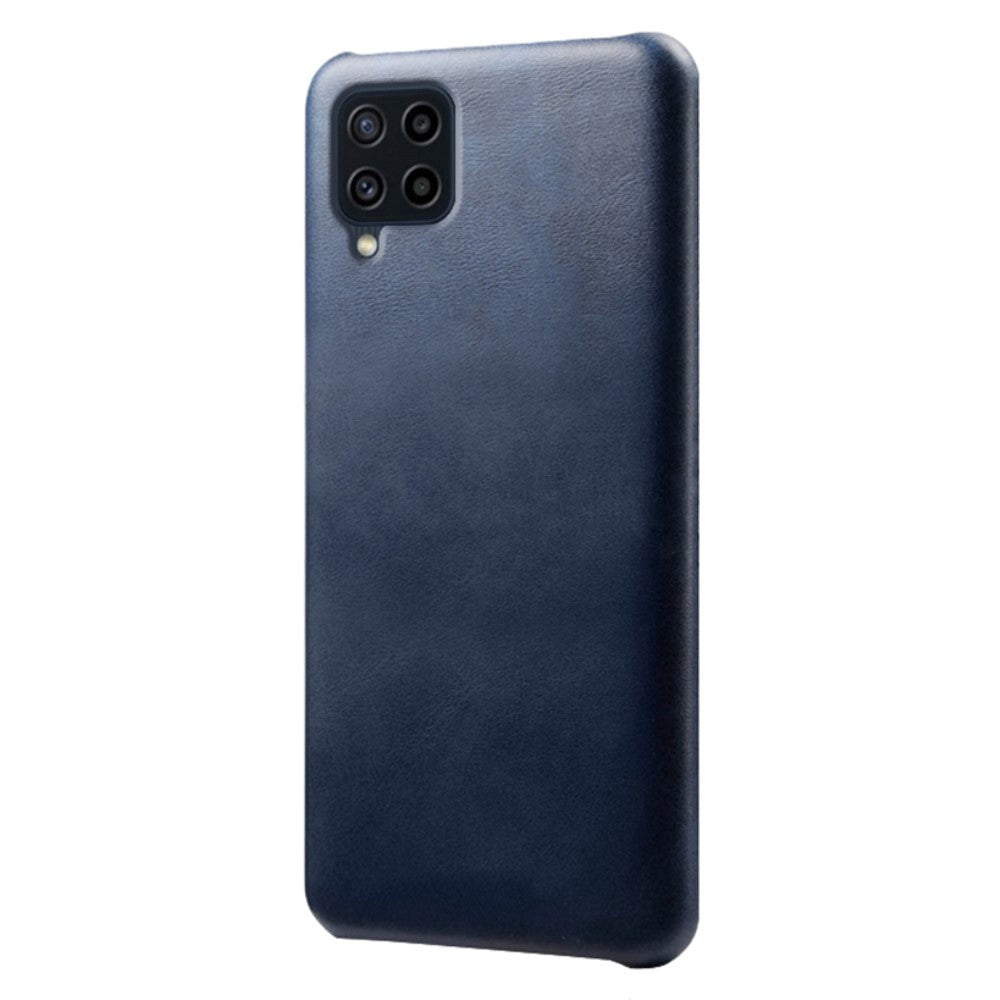 Samsung Galaxy M32 / M22 Læderbetrukket Cover - Blå