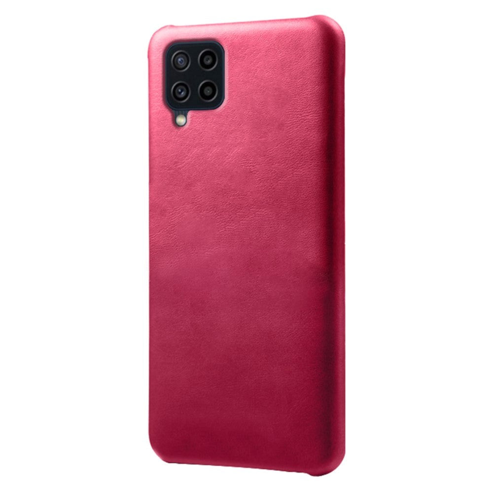 Samsung Galaxy M32 / M22 Læderbetrukket Cover - Lyserød