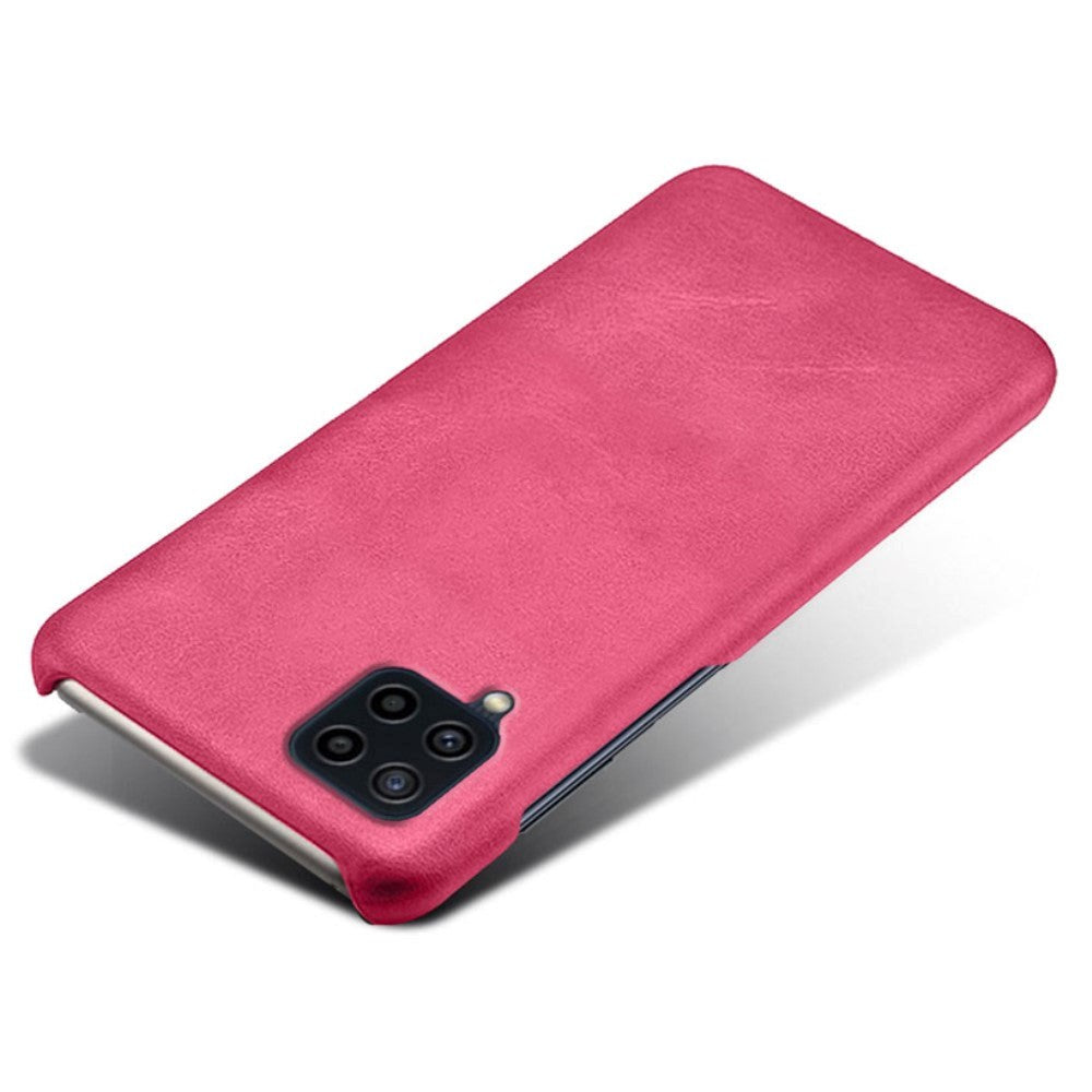 Samsung Galaxy M32 / M22 Læderbetrukket Cover - Lyserød