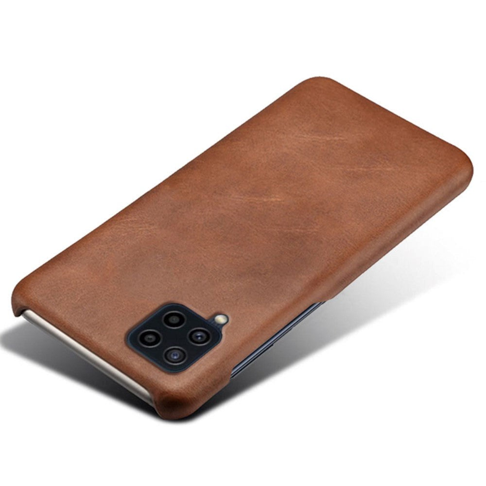 Samsung Galaxy M32 / M22 Læderbetrukket Cover - Brun