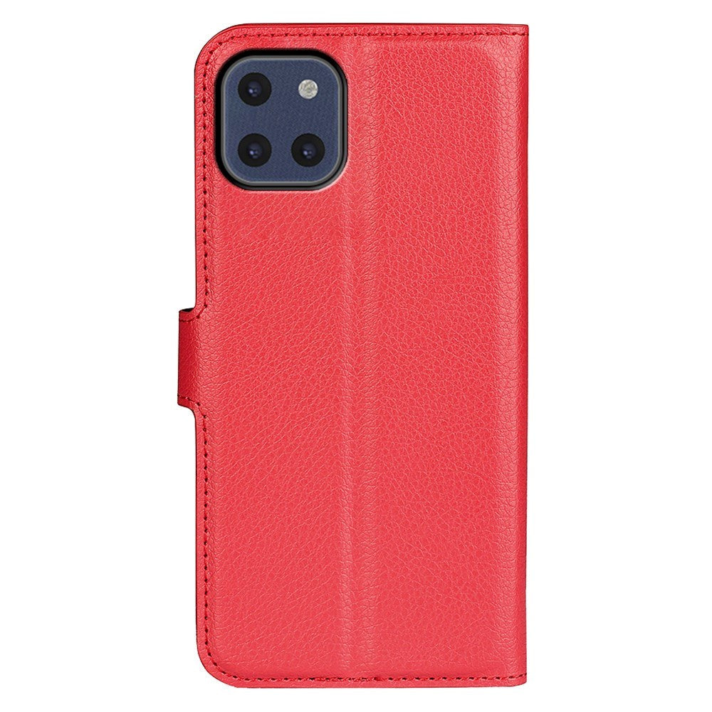 Samsung Galaxy A03 Litchi imiteret Læder Cover m. Pung - Rød