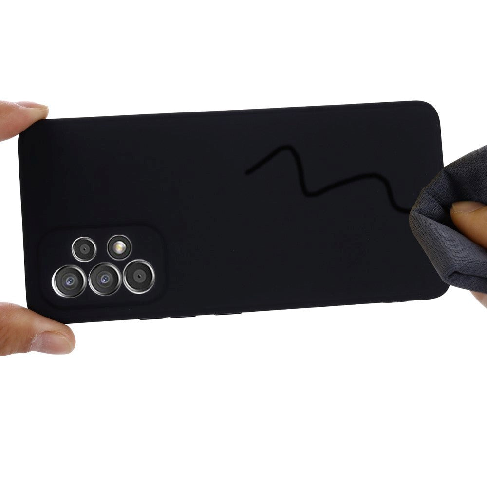 Samsung Galaxy A33 (5G) Liquid Silikone Cover m. Strop - Sort