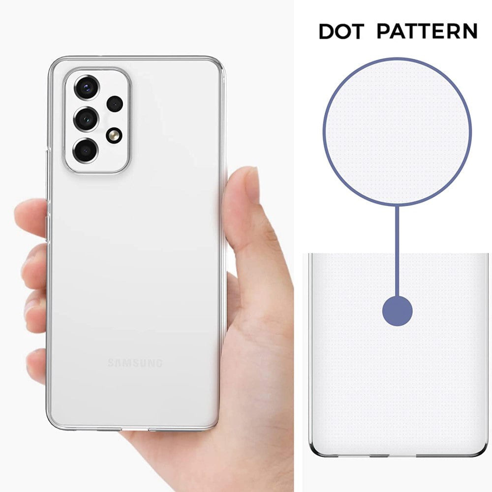 Samsung Galaxy A53 (5G) Fleksibelt TPU Plastik Bagside Cover - Gennemsigtig