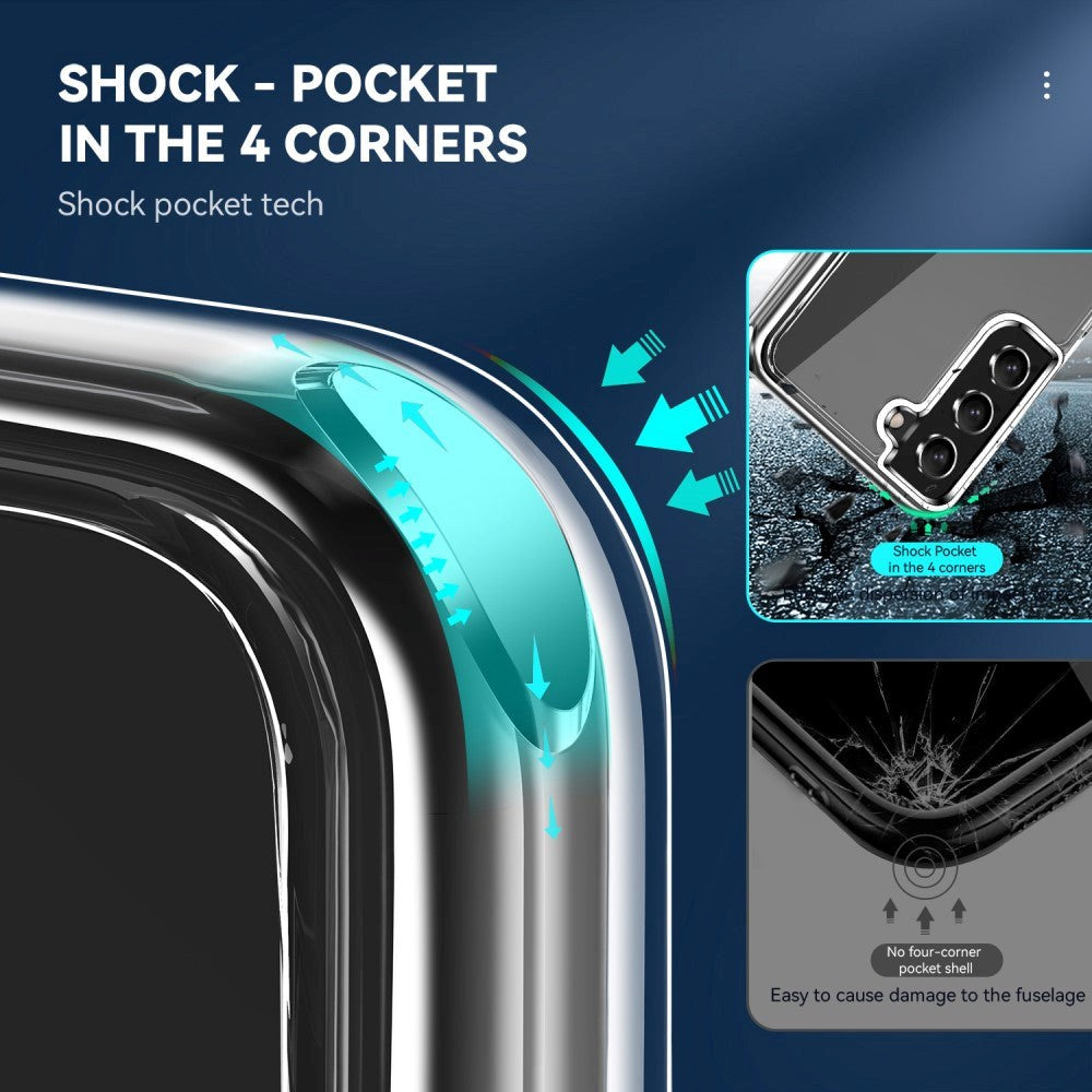 Samsung Galaxy S21+ (Plus) Crystal Clear Hybrid Plastik Bagside Cover - Gennemsigtig