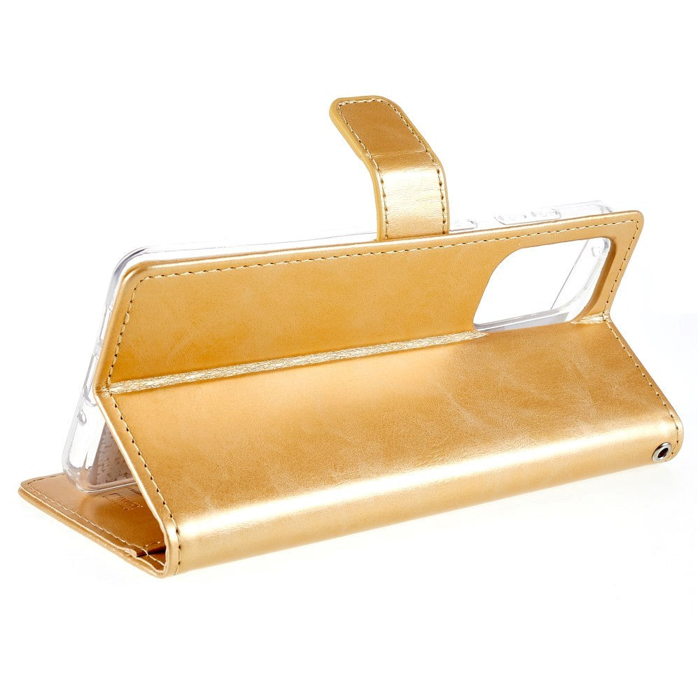 GOOSPERY Blue Moon Samsung Galaxy A73 (5G) Læder Cover m. Pung - Guld