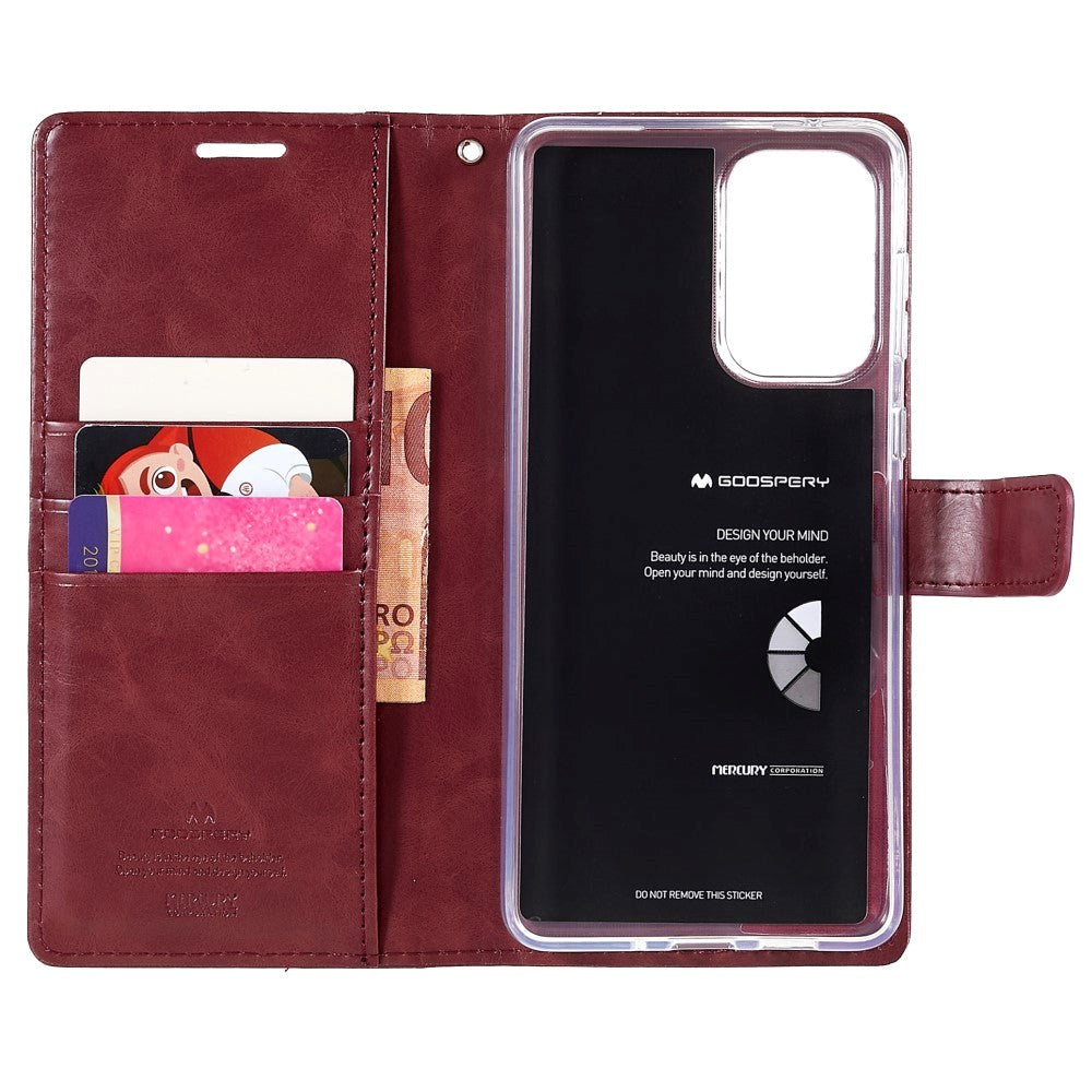 GOOSPERY Blue Moon Samsung Galaxy A73 (5G) Læder Cover m. Pung - Brun