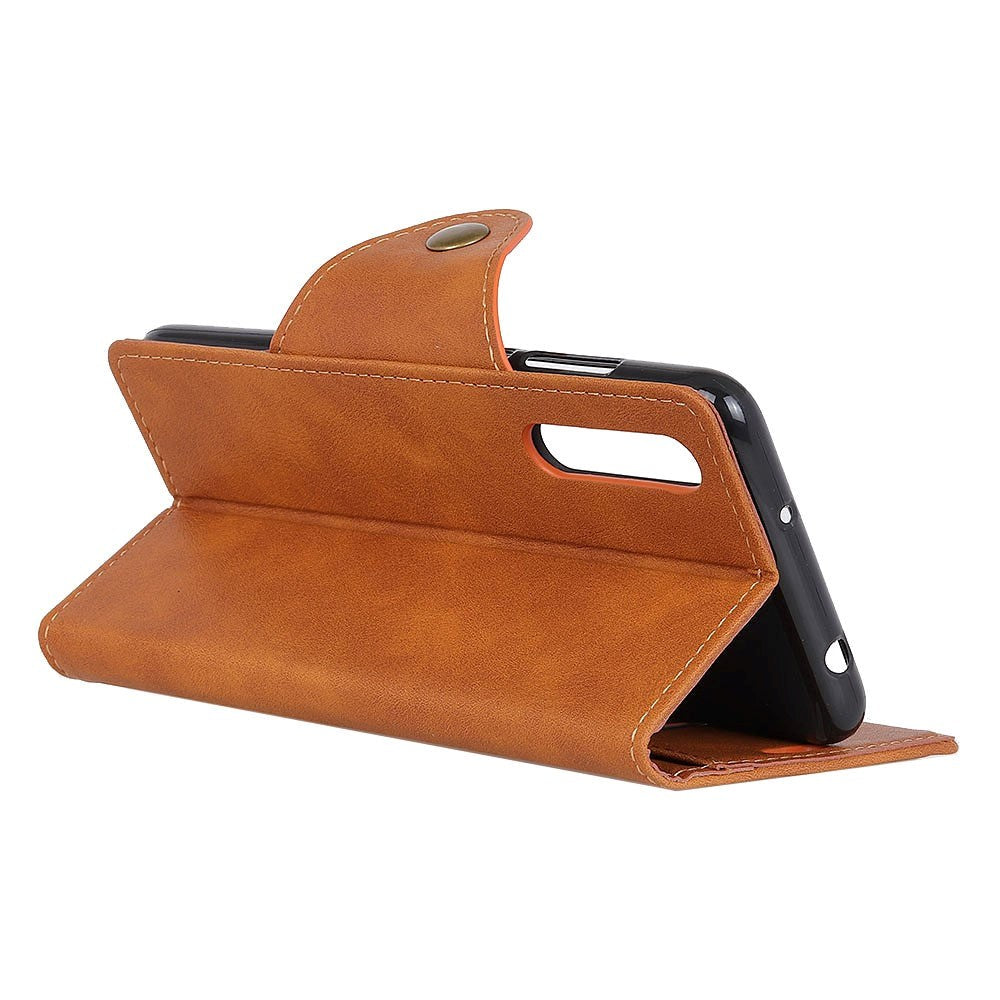 Sony Xperia L4 Retro Læder Cover m. Kortholder - Brun