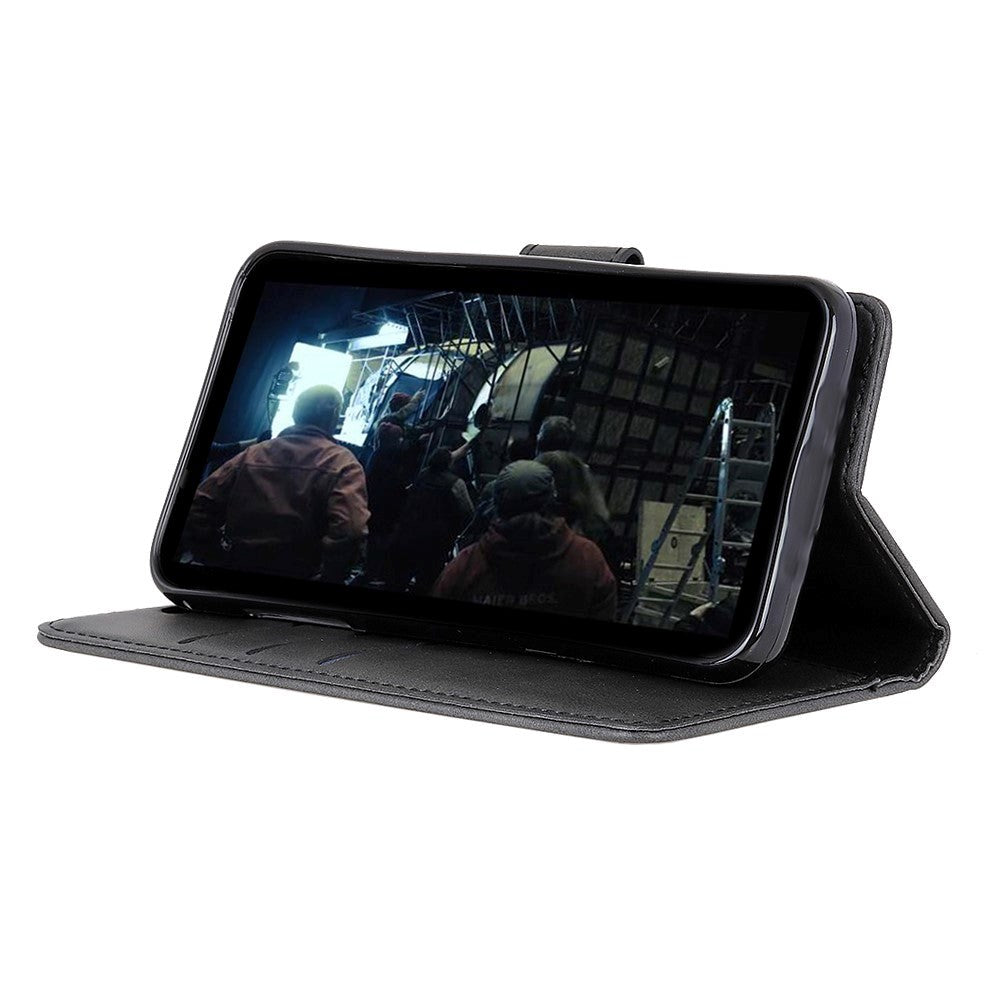 Huawei P30 Pro Mat Læder Cover m. Pung Sort