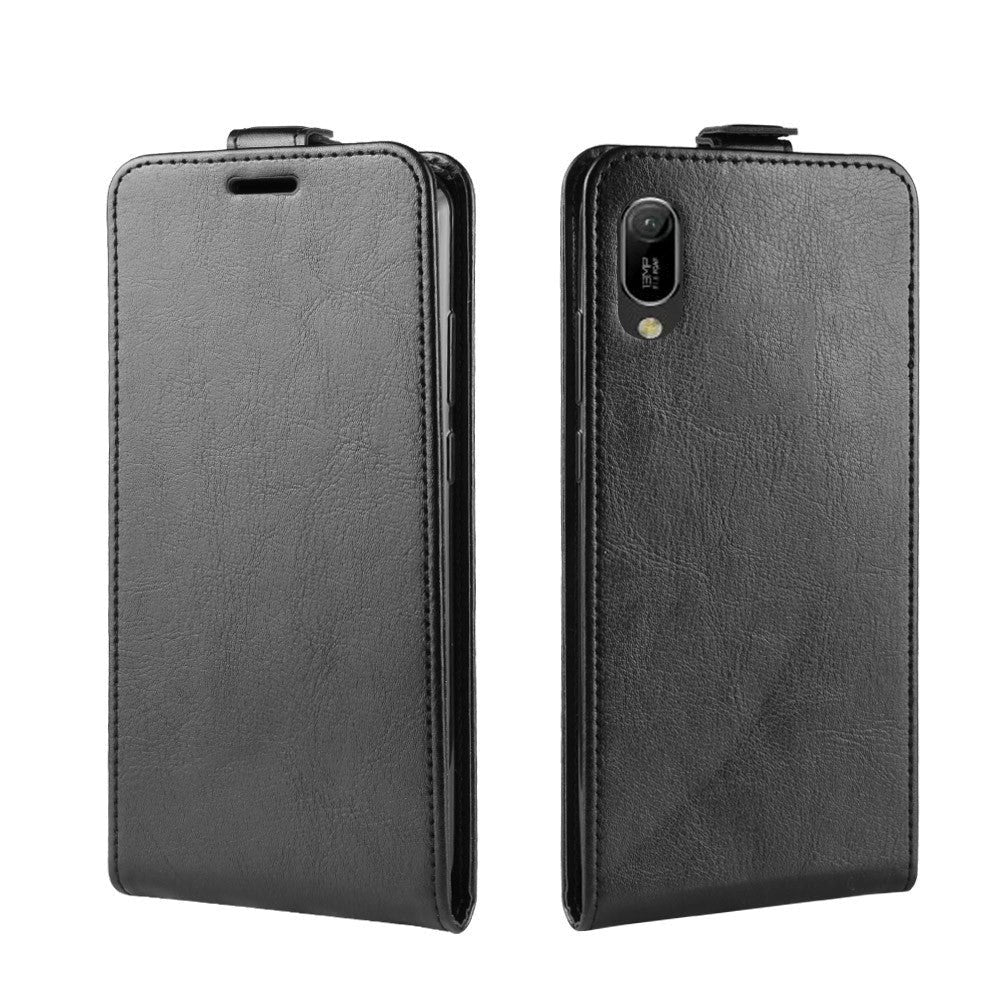 Huawei Y6 (2019) Læder Flip Cover m. Pung Sort
