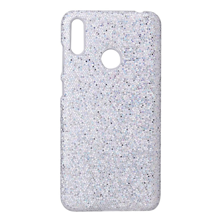 Huawei Y6 (2019) Glitrende Pailetter Læder Cover Sølv