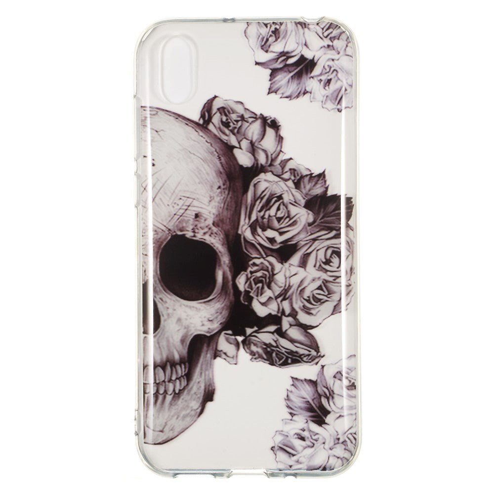 Huawei Y5 (2019) Gennemsigtigt Plastik Cover m. Skull
