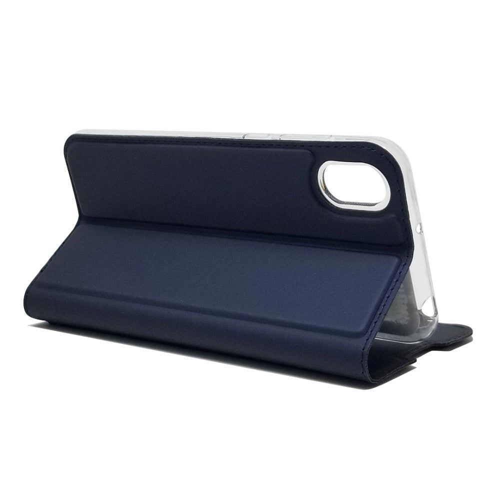 Huawei Y5 (2019) Slim Læder Flip Cover m. Kortholder - Blå