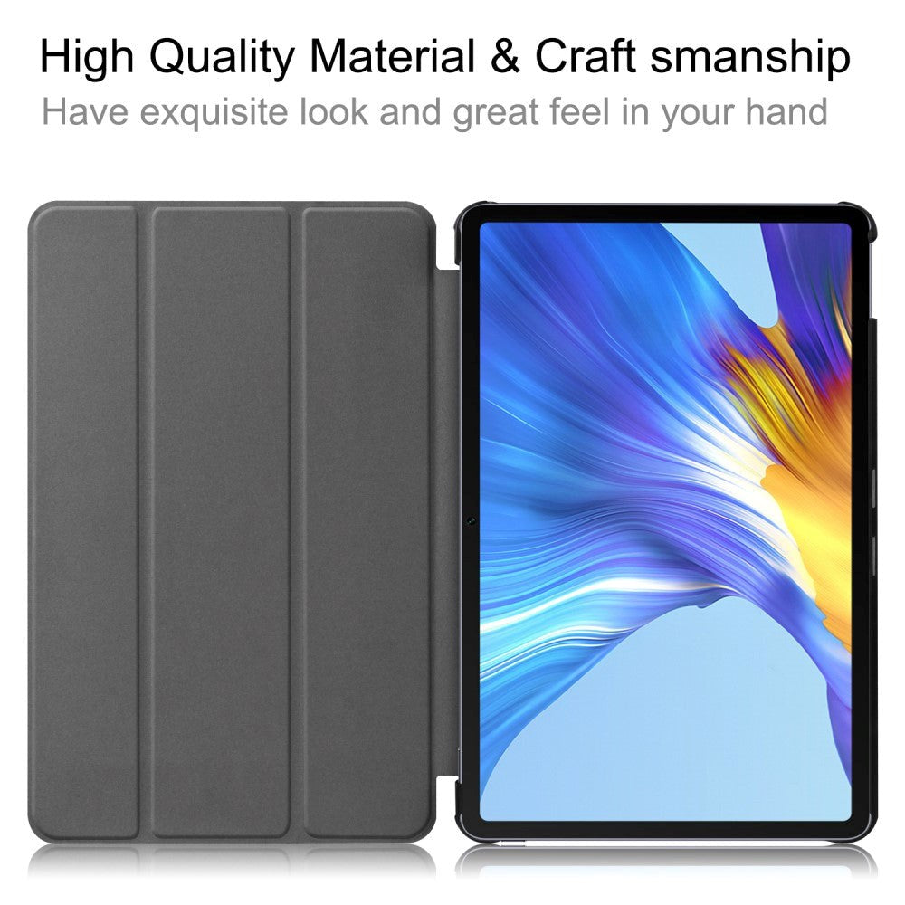 Huawei MatePad 10.4 Tri-Fold Flip Læder Cover - Grå