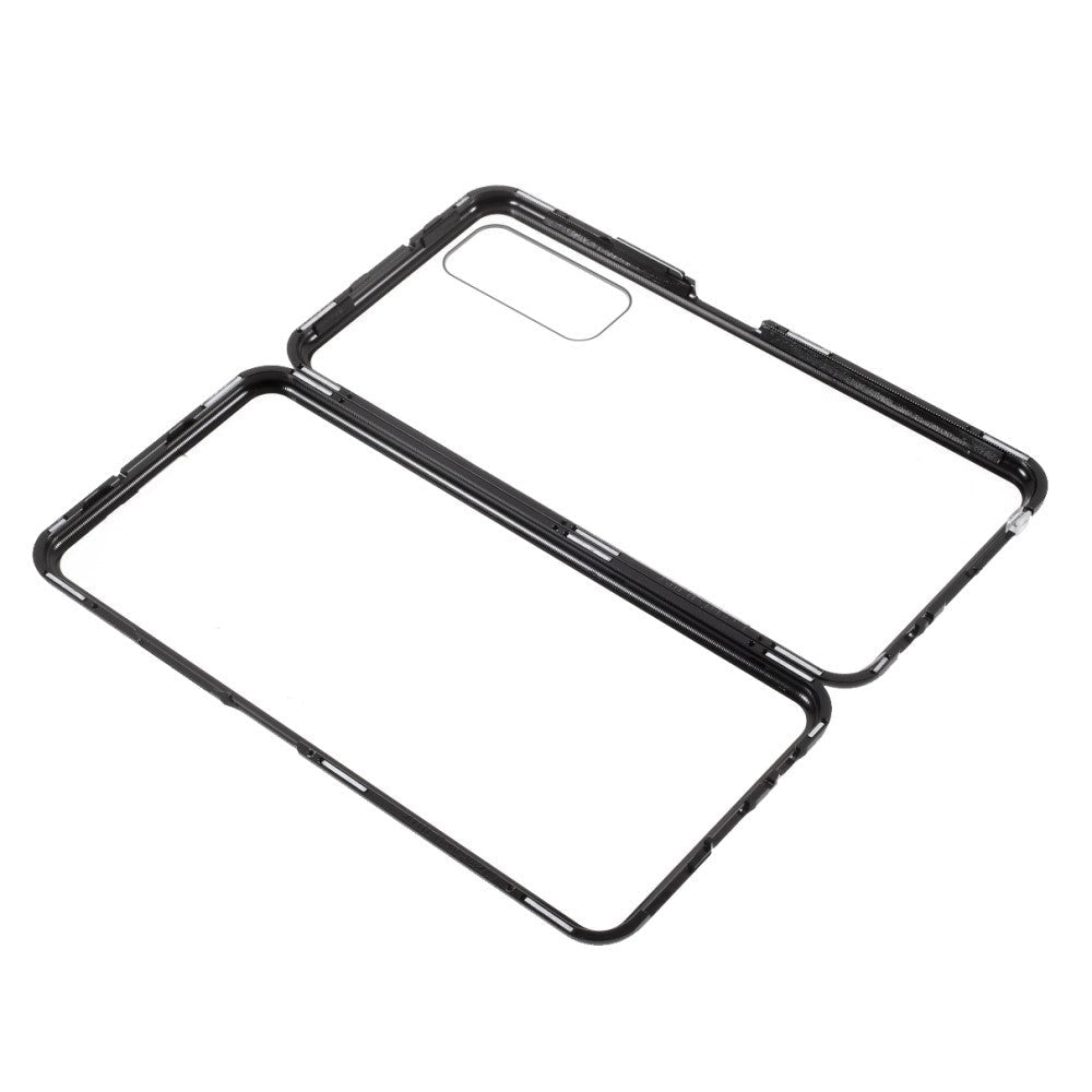 Huawei P Smart 2021 Magnetisk Cover m. Glas Forside & Bagside - Sort