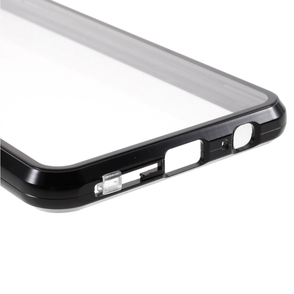 Huawei P Smart 2021 Magnetisk Cover m. Glas Forside & Bagside - Sort