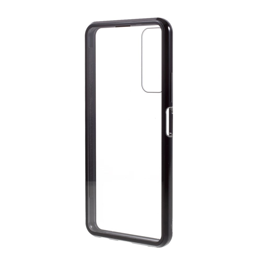 Huawei P Smart 2021 Magnetisk Cover m. Glas Forside & Bagside - Sort