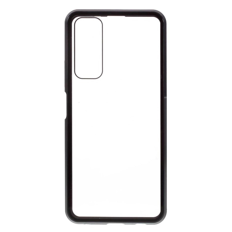 Huawei P Smart 2021 Magnetisk Cover m. Glas Forside & Bagside - Sort