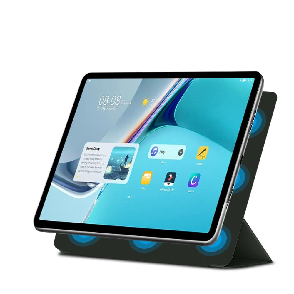 Huawei MatePad 11 Magnetisk Tri-Fold Flip Cover - Grøn